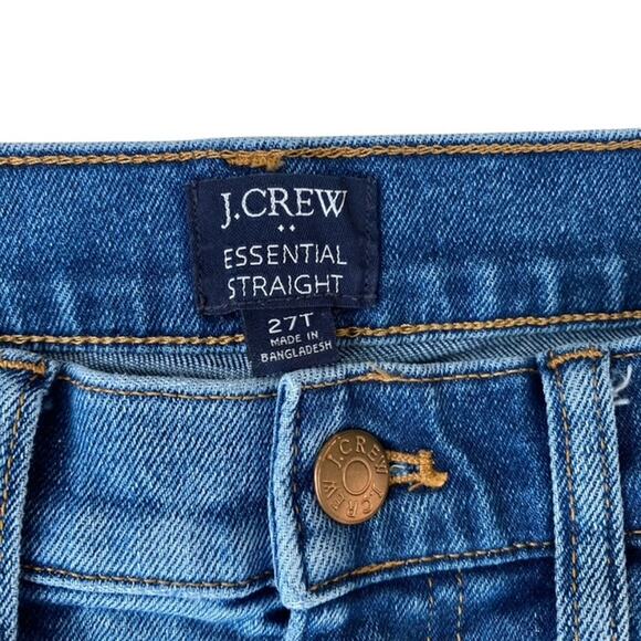 J. Crew Essential Straight Blue Jeans - Size 27T - Picture 5 of 6